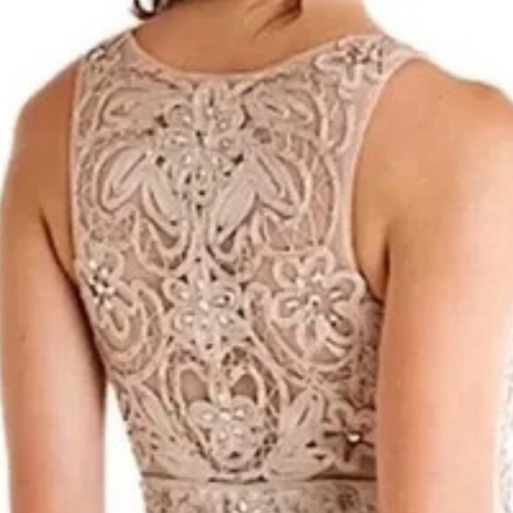 Sue Wong Antique Champagne Mini Cocktail Beaded Dace Dress. Sz 6 - Picture 4 of 6